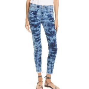 FRAME Denim Le High Skinny Tie Dye Denim Jeans Size 26 Blue